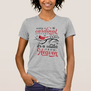 T-shirt Le Cardinal Semble Visiteur Du Ciel Noël