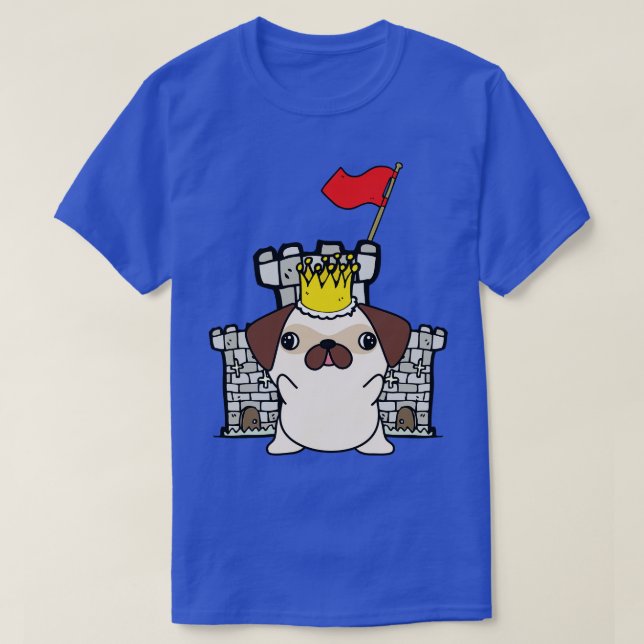T-shirt Le Carlin Amusant Est Le Roi Du Château (Design devant)