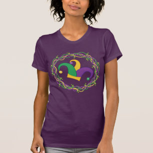 T-shirt Le casquette de farceur de mardi gras perle le