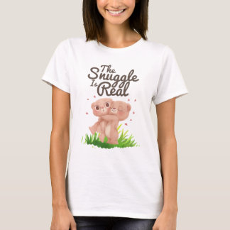T-shirt Le casse-croûte est de vrais mignons câlins d'ours