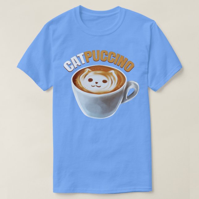 T-shirt Le Cat Et Le Cappucino Font Du Catpuccino Dans Une (Design devant)