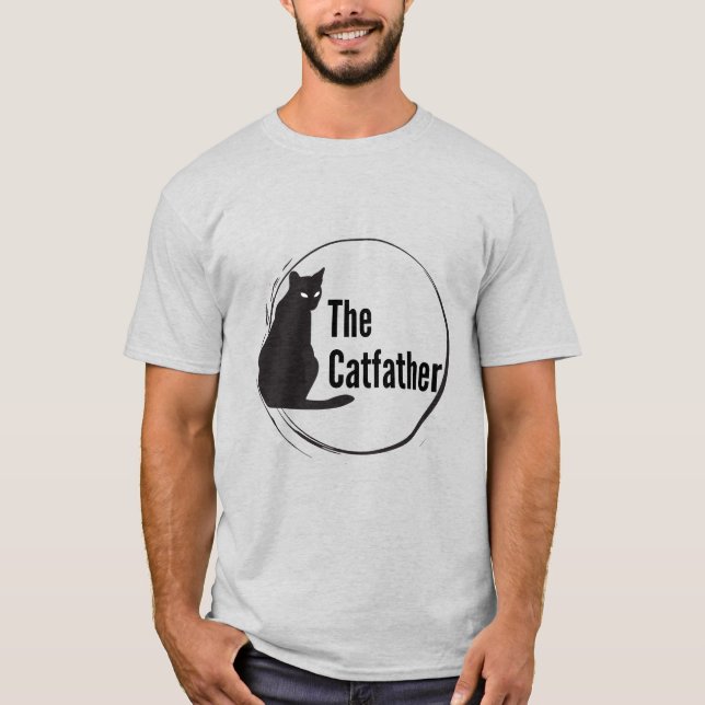 T-shirt Le Catfather, Amoureux des chats, Team Cat (Devant)