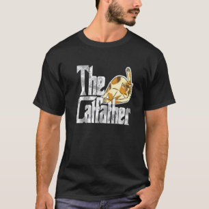 T-shirt Le Catfather Chat Père Mafia Moustaches Mâle Papa