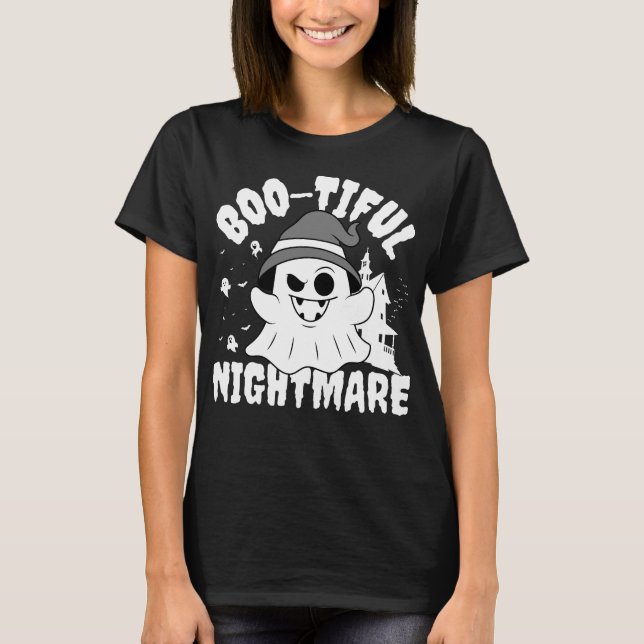 T-shirt Le cauchemar d'Halloween fantôme (Devant)