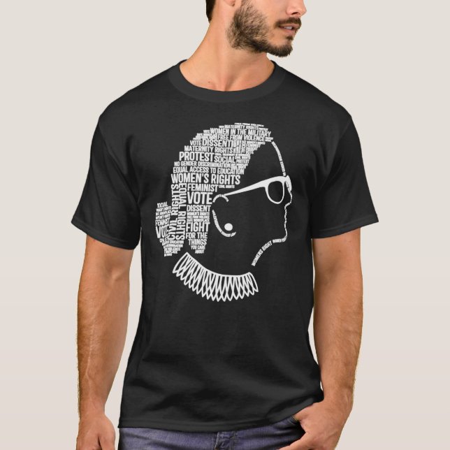T-shirt Le célèbre RBG Ruth Bader Ginsburg cite des fémini (Devant)