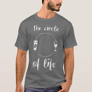 T-shirt Le Cercle de vie Les amateurs de vin de café Adult