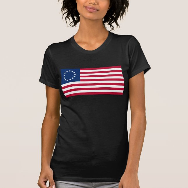 T-shirt Le Cercle des étoiles, drapeau américain par Betsy (Devant)