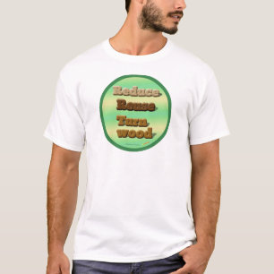 T-shirt Le cercle "réduisent, réutilisent, tournent" la