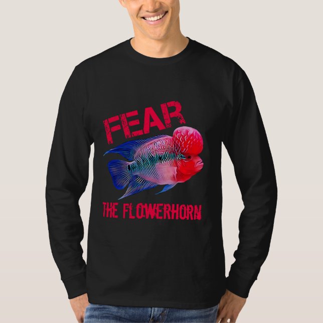 T-shirt Le Cervin De Fleurs Pour Le Cichlid De Poisson Mon (Devant)