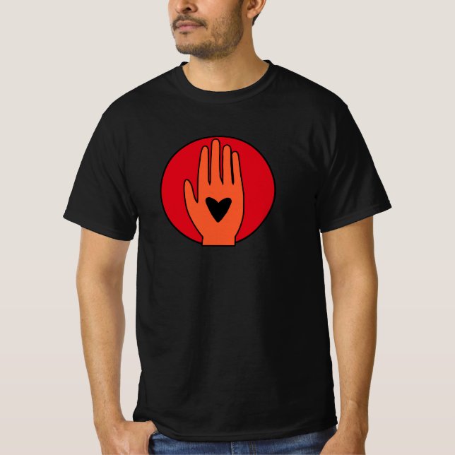T-shirt Le cessez-le-feu maintenant main la conception gra (Devant)