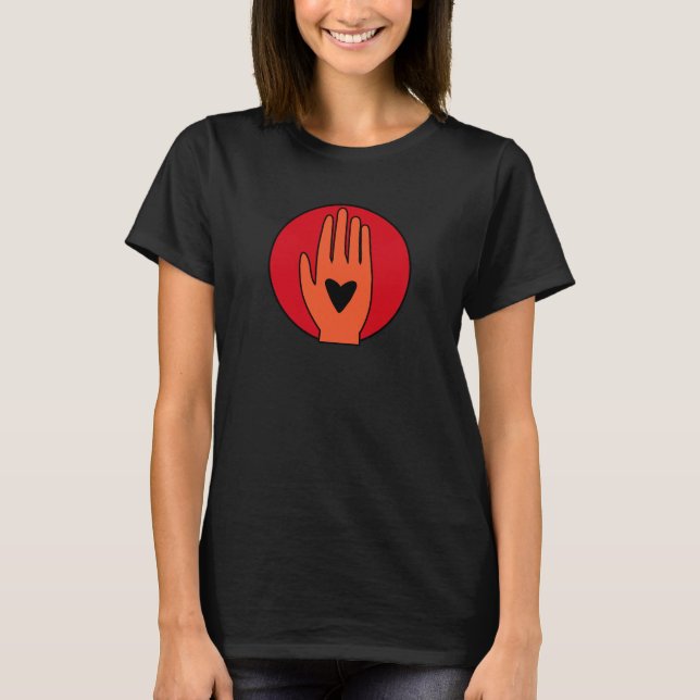 T-shirt Le cessez-le-feu maintenant main la conception gra (Devant)