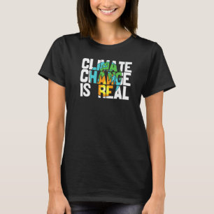 T-shirt Le changement climatique est réel Environnementali