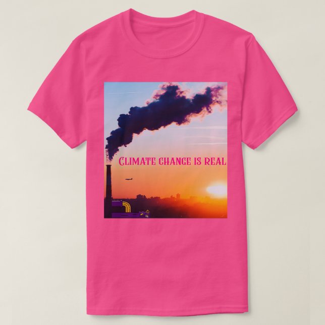 T-shirt Le changement climatique est une réalité pour sauv (Design devant)