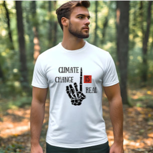 T-shirt Le changement climatique est une réelle conscience