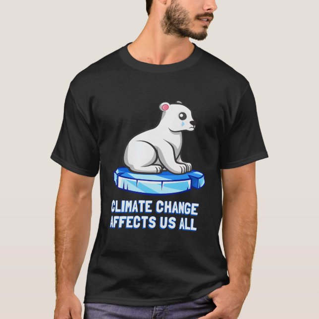 T-shirt Le Changement Climatique Nous Touche Tous Pleurant (Devant)