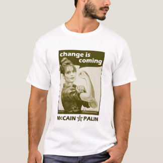 T-shirt le "changement est" Mccain/républicain venants de
