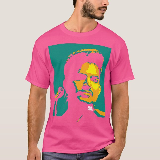 T-shirt Le chanteur Adam Lambert. Adam Mitchel Lambert. Un (Devant)