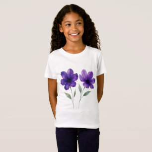 T-Shirt Le charme des fleurs violettes