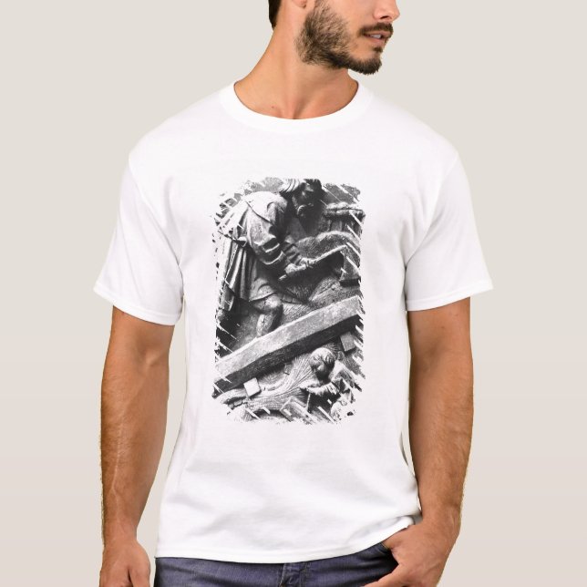 T-shirt Le charpentier, détail d'un retable (Devant)