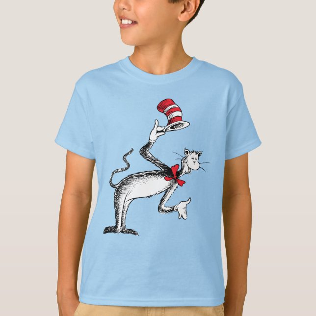 T-shirt Le Chat au Chapeau s'incline (Devant)