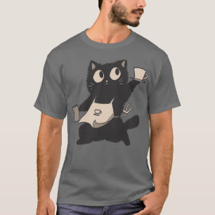 T-shirt Le chat Barista
