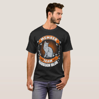 T-shirt Le chat bleu russe de membre de l'équipe choie le