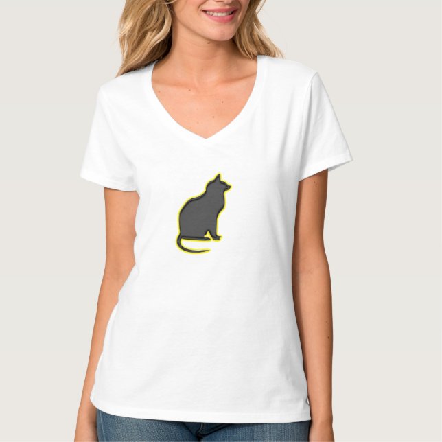 T-shirt Le chat brillant - (Devant)