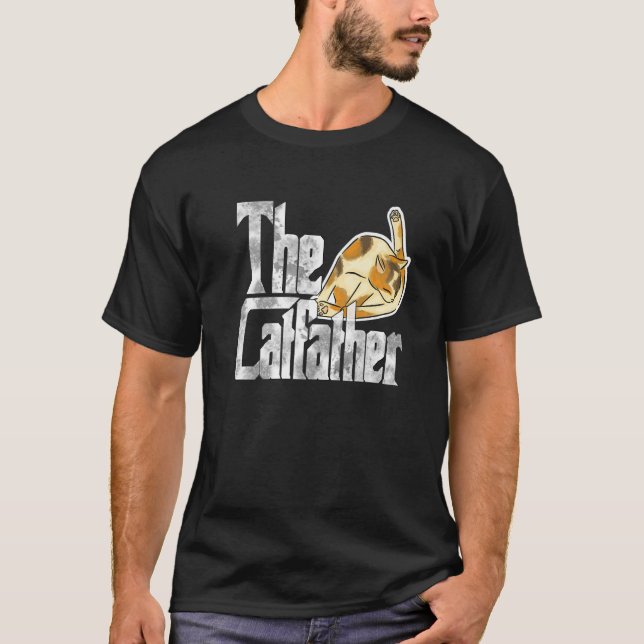 T-shirt Le Chat Catfather Père Mafia Whiskers Homme papa (Devant)