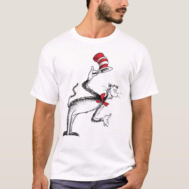 T-shirt Le Chat Chapeauté S'incline (Devant)