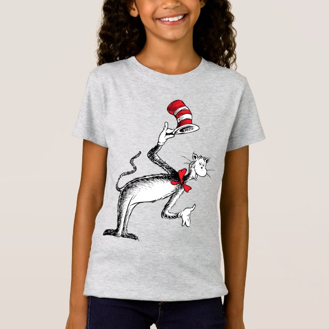 T-Shirt Le Chat Chapeauté S'incline (Devant)