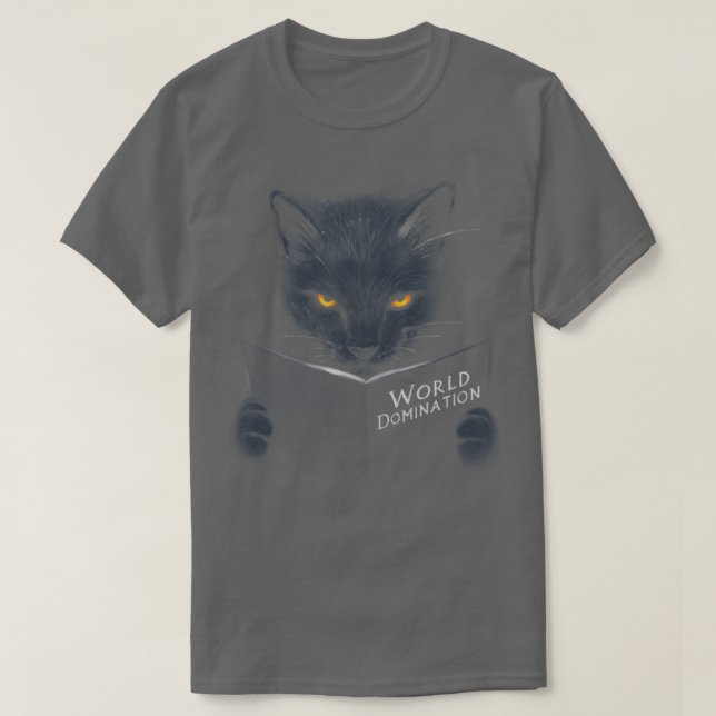 T-shirt Le chat de domination du monde Chat règle le mauva (Design devant)