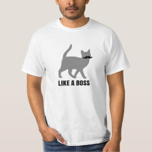 T-shirt Le chat de hippie aiment un patron