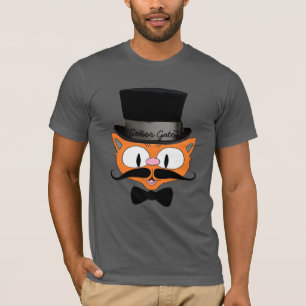T-shirt Le Chat De Mustache De Señor Gato™ Avec Le Chap