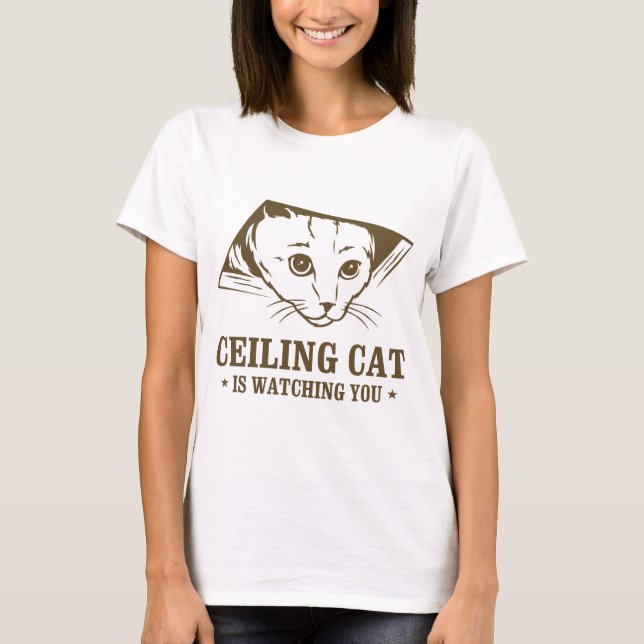 T-shirt Le chat de plafond vous observe (Devant)