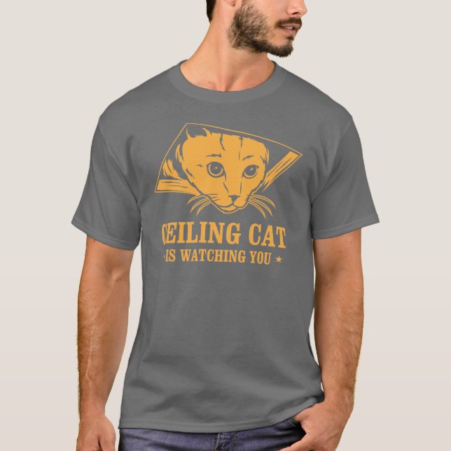 T-shirt Le chat de plafond vous observe (Devant)
