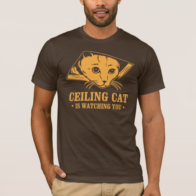 T-shirt Le chat de plafond vous observe (Devant)
