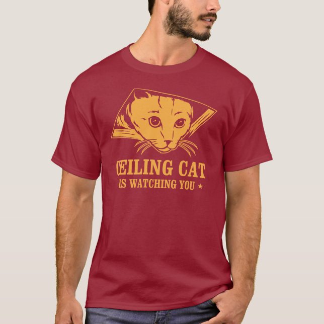 T-shirt Le chat de plafond vous observe (Devant)