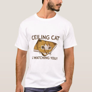 T-shirt Le chat de plafond vous observe ! - Customisé