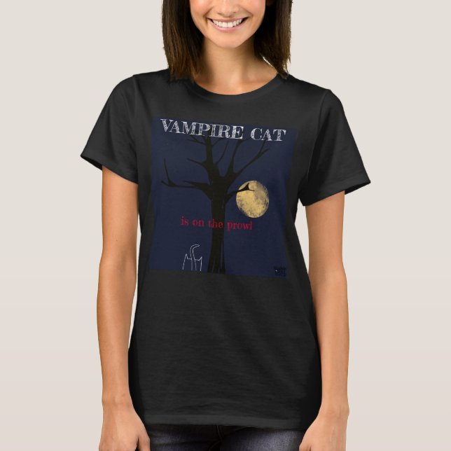 T-shirt Le chat de vampire est sur le chat de vampire de (Devant)
