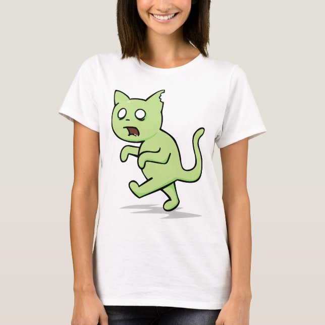 T-shirt Le chat de zombi se lève encore (Devant)