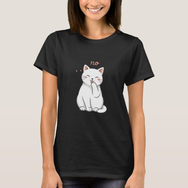 T-shirt Le chat dit non (Devant)