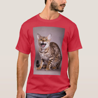 T-shirt Le chat du Bengale meunier rousse