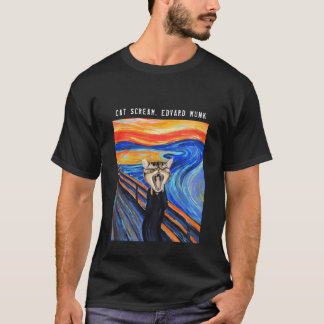 T-shirt Le chat hurle, Edvard Munch. Mèmes amusants