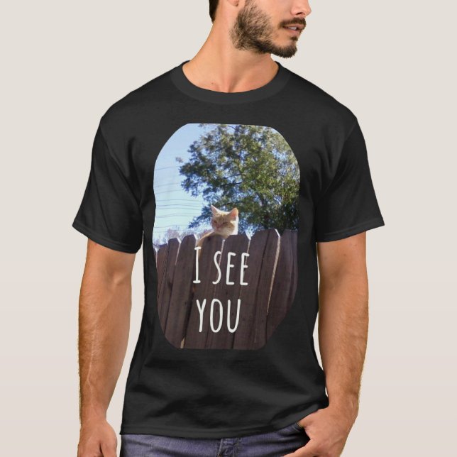 T-shirt Le chat Je te vois (Devant)