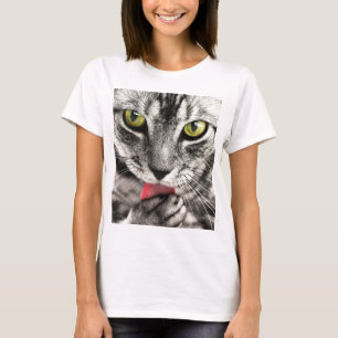 T-shirt Le chat lèche