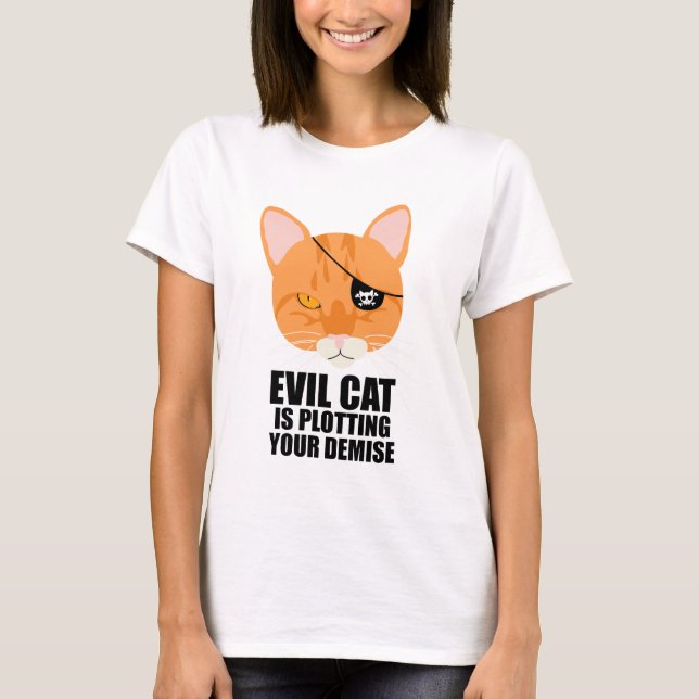 T-shirt Le chat mauvais trace votre cession (Devant)