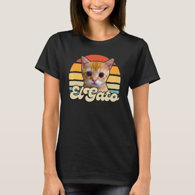 T-shirt le chat mème triste qui pleure munchkin kitty mème (Devant)