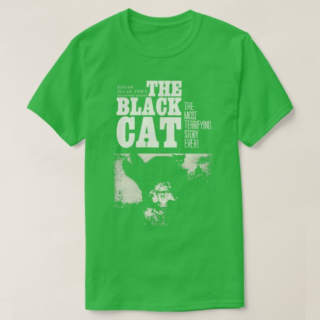 T-shirt Le chat noir (Design devant)