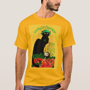 T-shirt Le Chat Noir Clover St. Patrick's Day