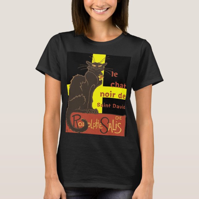 T-shirt Le Chat Noir De Saint David De Rodolphe Salis (Devant)
